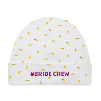 #Bride Crew hen night - Baby Premium Organic Mütze - Weiß/Zitronengelb - Vorne