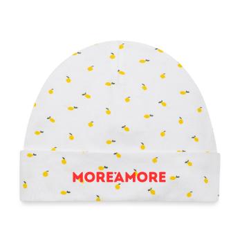 More aMore  - Baby Premium Organic Mütze - Weiß/Zitronengelb - Vorne