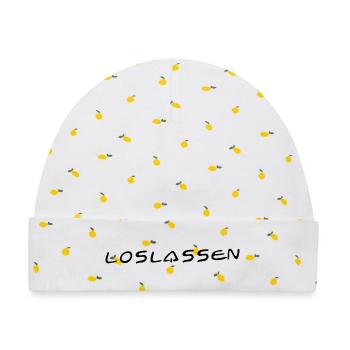 Loslassen - Baby Premium Organic Mütze - Weiß/Zitronengelb - Vorne