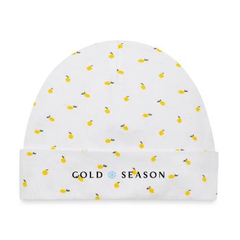 Cold Season - Baby Premium Organic Mütze - Weiß/Zitronengelb - Vorne