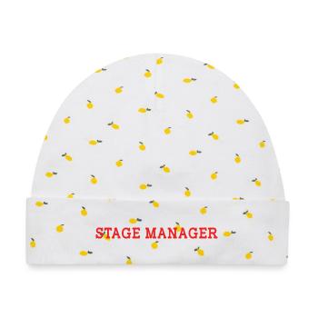 Theater Stage Manager Bühne - Baby Premium Organic Mütze - Weiß/Zitronengelb - Vorne