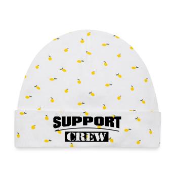 Support Crew Elite - Baby Premium Organic Mütze - Weiß/Zitronengelb - Vorne
