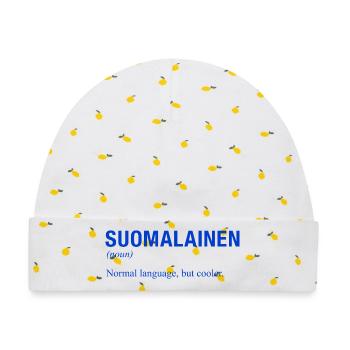 Finnland Suomi Finnische Sprache Cool Finnisch - Baby Premium Organic Mütze - Weiß/Zitronengelb - Vorne