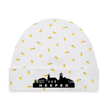 Heepen Skyline Bielefeld Amt Vogtei Kirchen - Baby Premium Organic Mütze - Weiß/Zitronengelb - Vorne
