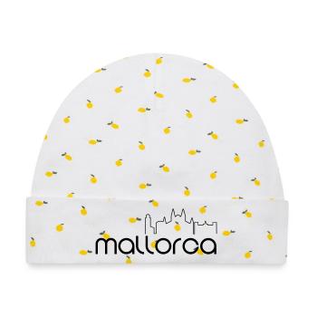 Mallorca - Baby Premium Organic Mütze - Weiß/Zitronengelb - Vorne