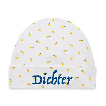 Dichter Gedicht Schriftsteller - Baby Premium Organic Mütze - Weiß/Zitronengelb - Vorne