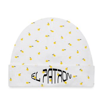 El Patron – Der Macher Look - Baby Premium Organic Mütze - Weiß/Zitronengelb - Vorne