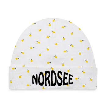 NORDSEE - Baby Premium Organic Mütze - Weiß/Zitronengelb - Vorne