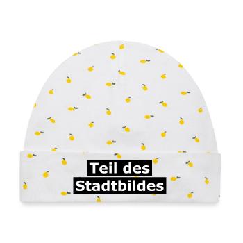 Teil des Stadtbildes - Baby Premium Organic Mütze - Weiß/Zitronengelb - Vorne