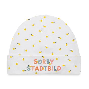 Sorry Stadtbild - Baby Premium Organic Mütze - Weiß/Zitronengelb - Vorne