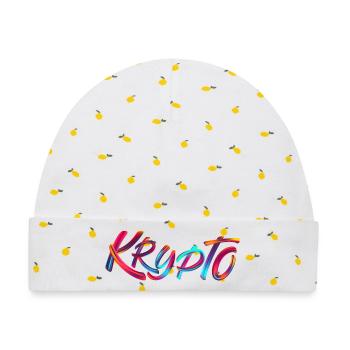 Krypto / Crypto - Baby Premium Organic Mütze - Weiß/Zitronengelb - Vorne