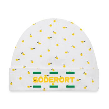 Söderort - Stockholm - Baby Premium Organic Mütze - Weiß/Zitronengelb - Vorne
