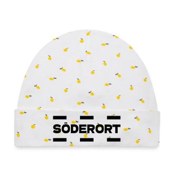 Söderort - Stockholm - Baby Premium Organic Mütze - Weiß/Zitronengelb - Vorne