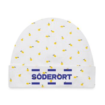 Söderort - Stockholm - Baby Premium Organic Mütze - Weiß/Zitronengelb - Vorne