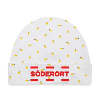 Söderort - Stockholm - Baby Premium Organic Mütze - Weiß/Zitronengelb - Vorne