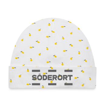 Söderort - Stockholm - Baby Premium Organic Mütze - Weiß/Zitronengelb - Vorne