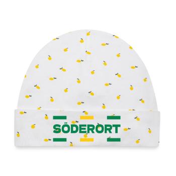 Söderort - Stockholm - Baby Premium Organic Mütze - Weiß/Zitronengelb - Vorne