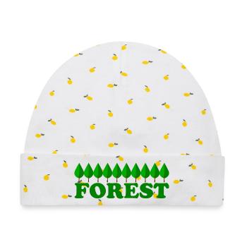 FOREST - Baby Premium Organic Mütze - Weiß/Zitronengelb - Vorne