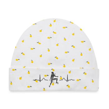 Boulderer Herzschlag Boulder Bouldern - Baby Premium Organic Mütze - Weiß/Zitronengelb - Vorne