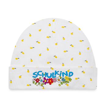 Schulkind  - Baby Premium Organic Mütze - Weiß/Zitronengelb - Vorne