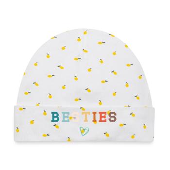 Besties Beste Freunde Beste Freundinnen - Baby Premium Organic Mütze - Weiß/Zitronengelb - Vorne