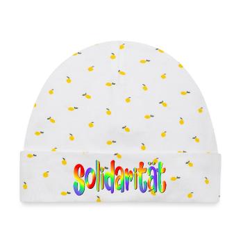 Demokratie Regenbogen Solidarität - Baby Premium Organic Mütze - Weiß/Zitronengelb - Vorne
