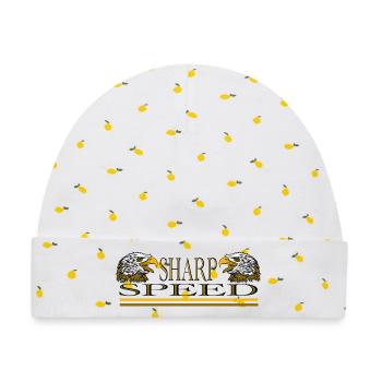 Golden Eagle und Speed - Baby Premium Organic Mütze - Weiß/Zitronengelb - Vorne
