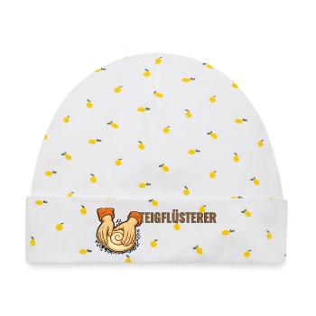 Teigflüsterer. – Sourdough community, baker Motiv. - Baby Premium Organic Mütze - Weiß/Zitronengelb - Vorne