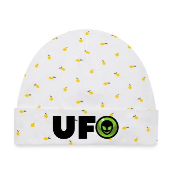 Alien Alien-Logo - Baby Premium Organic Mütze - Weiß/Zitronengelb - Vorne