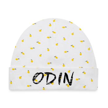 Odin - Baby Premium Organic Mütze - Weiß/Zitronengelb - Vorne
