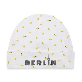 Berlin Berlin - Hauptstadt von Deutschland - Baby Premium Organic Mütze - Weiß/Zitronengelb - Vorne