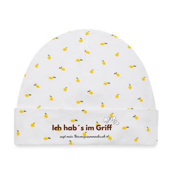 Ich hab’s im Griff – sagt der Nervenzusammenbruch - Baby Premium Organic Mütze - Weiß/Zitronengelb - Vorne