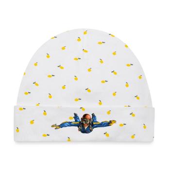 Skydiver - Baby Premium Organic Mütze - Weiß/Zitronengelb - Vorne