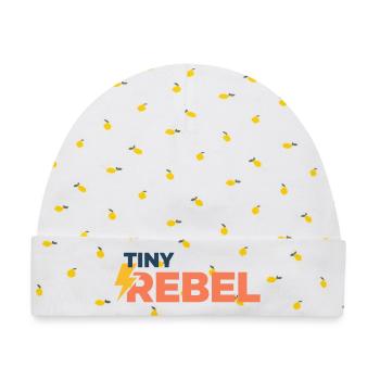 Winziger Rebell - Baby Premium Organic Mütze - Weiß/Zitronengelb - Vorne