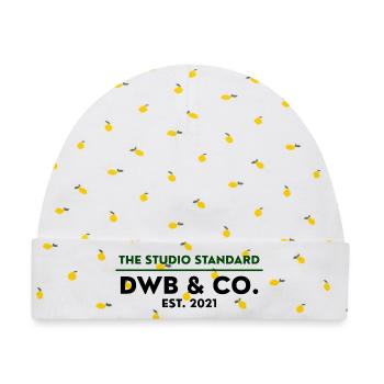 Der Studio-Standard - Baby Premium Organic Mütze - Weiß/Zitronengelb - Vorne