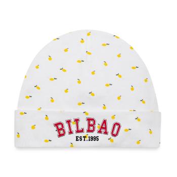 Bilbao Est. 1995 - Baby Premium Organic Mütze - Weiß/Zitronengelb - Vorne