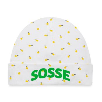 Sosse für immer - Baby Premium Organic Mütze - Weiß/Zitronengelb - Vorne