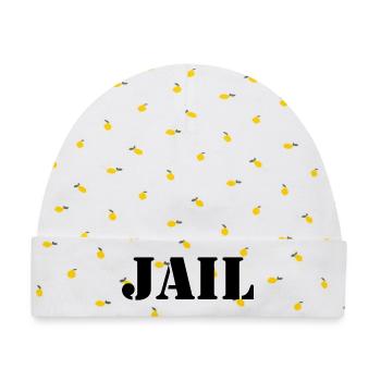 County Jail - Gefängnis - Knast - Gefangener - Baby Premium Organic Mütze - Weiß/Zitronengelb - Vorne