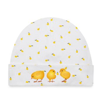 Küken – Niedliches Frühlings- und Ostermotiv - Baby Premium Organic Mütze - Weiß/Zitronengelb - Vorne