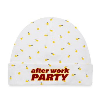 AFTER WORK PARTY - Baby Premium Organic Mütze - Weiß/Zitronengelb - Vorne