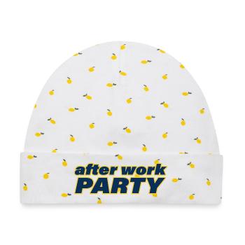 AFTER WORK PARTY - Baby Premium Organic Mütze - Weiß/Zitronengelb - Vorne