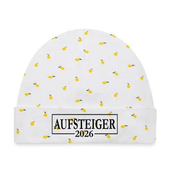 Aufsteiger 2026 Aufstieg - Baby Premium Organic Mütze - Weiß/Zitronengelb - Vorne