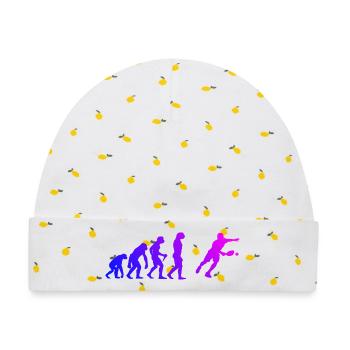 Pickleballers Geschenk für Pickleball Amateur Fans - Baby Premium Organic Mütze - Weiß/Zitronengelb - Vorne