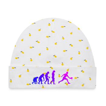 Pickleballspieler Design für Pickleball Match Fans - Baby Premium Organic Mütze - Weiß/Zitronengelb - Vorne