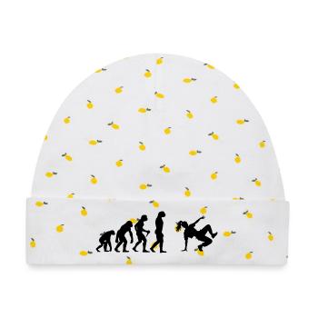 Hip-Hop-Tanz Geschenkidee für die Hip-Hop-Tänzerin - Baby Premium Organic Mütze - Weiß/Zitronengelb - Vorne