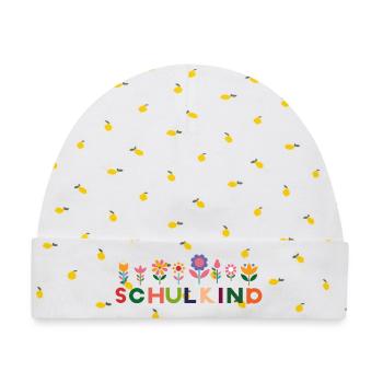 Schulkind  - Baby Premium Organic Mütze - Weiß/Zitronengelb - Vorne