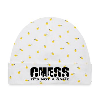 Chess  - Baby Premium Organic Mütze - Weiß/Zitronengelb - Vorne
