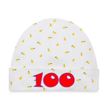 100. 100 JAHRE. 100-JÄHRIGES JUBILÄUM. GEBURTSTAG 100 - Baby Premium Organic Mütze - Weiß/Zitronengelb - Vorne