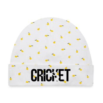 cricket - Baby Premium Organic Mütze - Weiß/Zitronengelb - Vorne