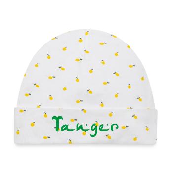 TANGER Algeria Algerien - Baby Premium Organic Mütze - Weiß/Zitronengelb - Vorne